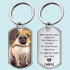 Porte-clés pour chien, cadeaux commémoratifs pour la perte d'un chien - Porte-clés personnalisés - Cadeaux commémoratifs pour animaux de compagnie, porte-clés pour chat