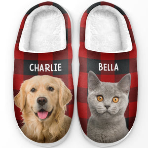 Chaussons personnalisés pour chiens et chats : « Le bonheur est un chiot bien au chaud » – Chaussons moelleux personnalisés pour chiens et chats – Cadeau pour propriétaires et amoureux des animaux