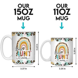 Valeurs nutritionnelles de la meilleure tante - Mug personnalisé pour la famille - Cadeau pour les membres de la famille