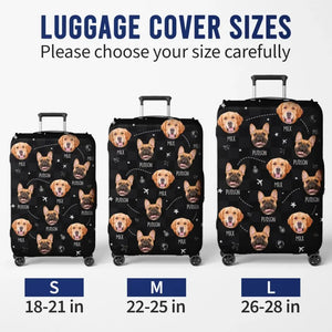 Housse de bagage personnalisée avec photo et fierté de votre ville natale - Cadeau idéal pour les vacances, les voyages d'aventure, les propriétaires d'animaux et les amoureux des animaux.
