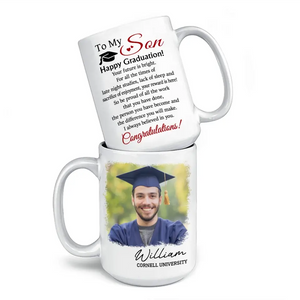 Tasse personnalisée avec photo « J'ai toujours cru en toi » - Cadeau de fin d'études pour les membres de la famille, les frères et sœurs