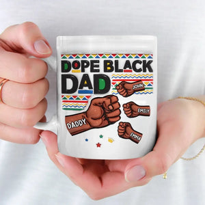 Nos cœurs battent à l'unisson - Mug personnalisé en 3D avec effet gonflé - Cadeau pour la fête des pères, papa, grand-père