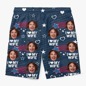 Custom Photo Everyone Knows That You Are Mine - Funny Personalized Custom Tropical Hawaiian Aloha Men Beach Shorts - Summer Vacation Gift, Birthday Party Gift For Husband