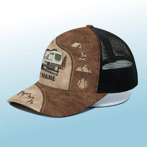 Conduisez lentement, les campeurs ivres comptent ! Casquette de baseball personnalisée avec dos en maille, casquette de camionneur de baseball ! Cadeau pour les amateurs de camping