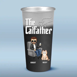 Merci d'être mon papa - Tasse personnalisée en aluminium changeant de couleur pour chien et chat - Fête des pères, cadeau pour les propriétaires d'animaux et les amoureux des animaux