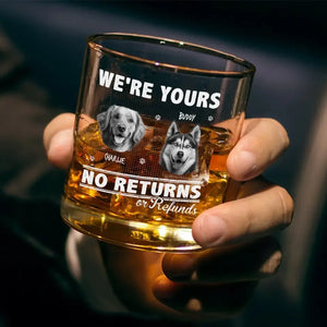 Verre à whisky personnalisé avec photo « Restez à la maison, nourrissez-moi et buvez du whisky » - Cadeau pour propriétaires et amoureux des animaux
