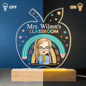 Tu appartiens à cet endroit - Lampe LED 3D personnalisée pour enseignant - Cadeau pour enseignant