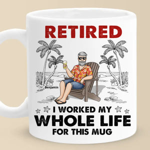 Je mérite cette tasse - Tasse personnalisée - Appréciation, cadeau de retraite pour collègues, amis de travail, collègues