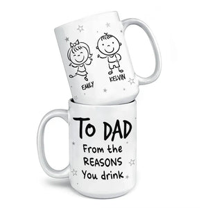 La famille est notre boussole - Mug personnalisé pour la famille - Cadeau pour les membres de la famille