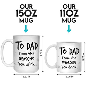 La famille est notre boussole - Mug personnalisé pour la famille - Cadeau pour les membres de la famille