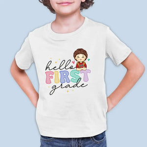 Bonjour CP - T-shirt enfant personnalisé - Cadeau de rentrée scolaire