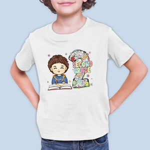 Bonjour l'école - T-shirt enfant personnalisé - Cadeau de rentrée scolaire