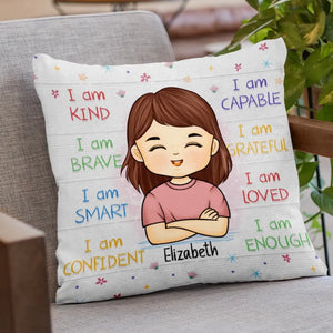 Restez calme et étudiez - Oreiller personnalisé - Cadeau pour enfant, cadeau de rentrée scolaire