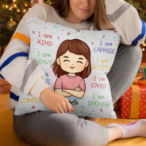 Restez calme et étudiez - Oreiller personnalisé - Cadeau pour enfant, cadeau de rentrée scolaire