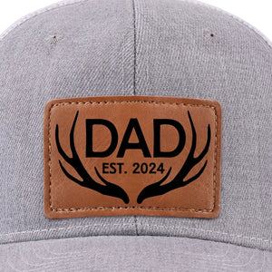 L'amour commence et finit avec un papa - Chapeau familial en cuir - Cadeau pour papa