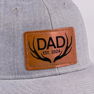 L'amour commence et finit avec un papa - Chapeau familial en cuir - Cadeau pour papa