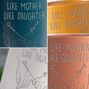 Telle mère, telle fille - Tasse en céramique personnalisée pour la famille - Cadeau pour maman, grand-mère