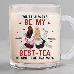 Ensemble, c'est toujours mieux ! Mug en verre personnalisé « Meilleur ami » – Cadeau pour les meilleures amies, les meilleures amies et les sœurs