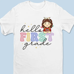 Bonjour CP - T-shirt enfant personnalisé - Cadeau de rentrée scolaire