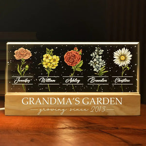 A Garden Of Love Grows - Family Personalized Custom Acrylic Letters 3D LED Night Light - Gift For Mom, Grandma