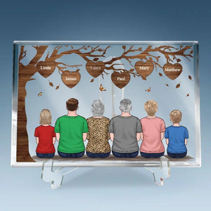 Là où la vie commence et où l'amour ne finit jamais - Plaque rectangulaire en acrylique personnalisée pour la famille - Cadeau pour les membres de la famille