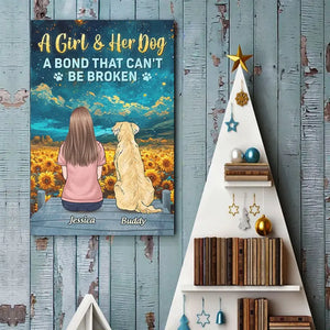 Notre lien est indestructible - Affiche horizontale personnalisée commémorative - Cadeau de condoléances pour les propriétaires et les amoureux des animaux