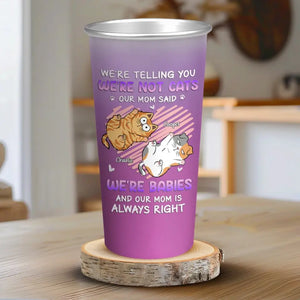 Je ne suis pas un chat - Tasse personnalisée en aluminium changeant de couleur - Cadeau pour les propriétaires d'animaux et les amoureux des animaux