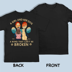 Un lien indéfectible - T-shirt, sweat à capuche et sweat-shirt unisexe personnalisé avec imprimé au dos pour chien - Cadeau pour propriétaires et amoureux des animaux