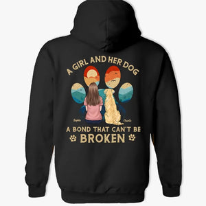 Un lien indéfectible - T-shirt, sweat à capuche et sweat-shirt unisexe personnalisé avec imprimé au dos pour chien - Cadeau pour propriétaires et amoureux des animaux