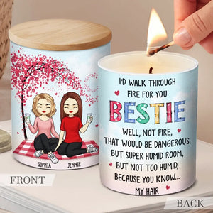 L'amitié est un arbre protecteur - Bougie parfumée sans fumée personnalisée Bestie - Cadeau pour meilleures amies, meilleures amies, sœurs