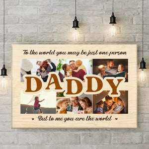 Photo personnalisée « J'aime la façon dont tu m'aimes » - Toile horizontale personnalisée pour la famille - Cadeau pour la fête des pères