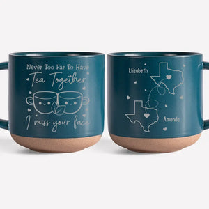 Notre amitié ne connaît pas de distance - Mug en céramique personnalisé Bestie - Cadeau pour meilleures amies, meilleures amies, sœurs