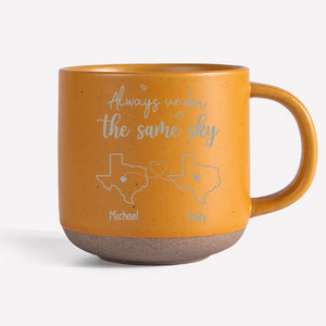 Toujours sous le même ciel - Mug personnalisé en céramique pour couple - Cadeau pour mari et femme, anniversaire