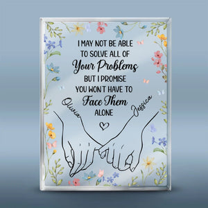 We’re Always Stronger Together - Bestie Personalized Custom Rectangle Shaped Acrylic Plaque - Gift For Best Friends, BFF, Sisters