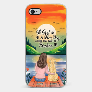 Coque de téléphone transparente personnalisée « Paw-some Love » pour chien – Cadeau pour propriétaires et amoureux des animaux