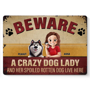 Le bonheur est une queue qui remue – Plaque en métal personnalisée représentant un chien – Cadeau de pendaison de crémaillère pour les propriétaires et les amoureux des animaux