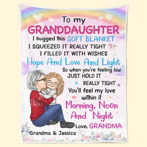 Tu sentiras mon amour en elle - Couverture familiale personnalisée - Cadeau de Noël pour grand-mère, petit-enfant