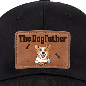 Walks, Treats, Cuddles - Dog Personalized Custom Leather Patch Hat - Father's Day, Gift For Pet Owners, Pet Lovers