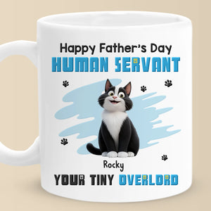 Tasse personnalisée « Ma patte est sur ton cœur pour toujours » - Cadeau pour la fête des pères, pour les propriétaires d'animaux et les amoureux des animaux