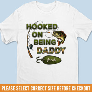 Hooked On My Little Crew - Family Personalized Custom Unisex T-shirt, Premium T-shirt, Hoodie - Father's Day, Gift For Dad, Grandpa