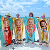 Serviette de plage personnalisée « Paradis retrouvé » - Cadeau idéal pour les vacances d'été, les anniversaires, les fêtes au bord de la piscine, pour les meilleures amies, les meilleures amies et les sœurs