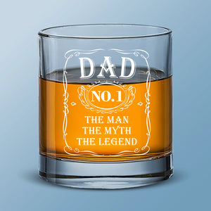 Légende de la famille - Verre à whisky familial - Cadeau pour papa et grand-père