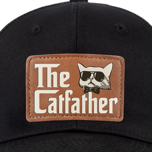 Leather Patch Hat - Birthday Gifts For Cat Lovers, Cat Dad - The Catfather