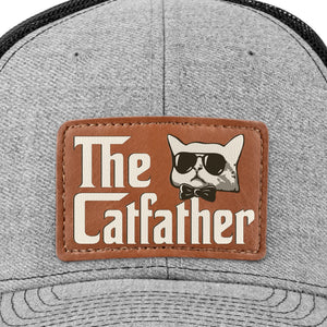 Leather Patch Hat - Birthday Gifts For Cat Lovers, Cat Dad - The Catfather