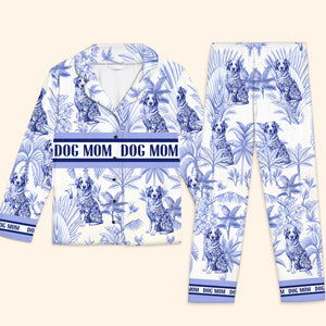 Pyjamas personnalisés - Cadeaux d'anniversaire personnalisés pour les amoureux des chiens et des chats, les papas et les mamans de chiens, et les propriétaires de chats - Vivre ma meilleure vie de maman de chien