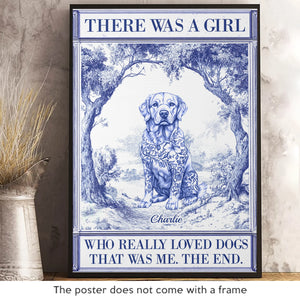Custom Vertical Poster - Personalized Birthday Gifts For Dog Lovers, Dog Dad And Mom - Crazy Dog Lady