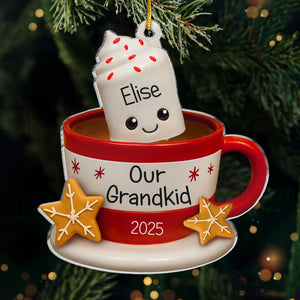 Custom Acrylic Ornament - Personalized Christmas Birthday Gifts For Grandpa, Grandma - Our Little Marshmallows