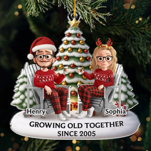 Custom Acrylic Ornament - Personalized Anniversary Christmas Wedding Gifts For Husband And Wife, Him And Her - Forever My Christmas Date