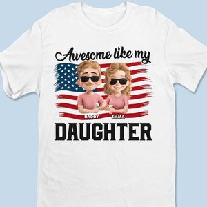 Dad, Powered By Daughter - Family Personalized Custom Unisex T-shirt, Premium T-shirt, Hoodie - Father's Day, Gift For Dad