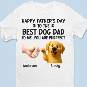 Coups de poing et boules de poils depuis le premier jour - T-shirt unisexe personnalisé pour chien et chat, t-shirt premium, sweat à capuche - Fête des Pères, cadeau pour papa, propriétaires d'animaux, amoureux des animaux